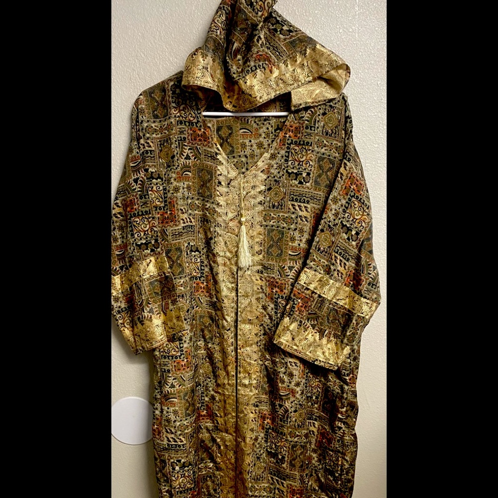 COPY - Vintage silk hooded robe/ kaftan